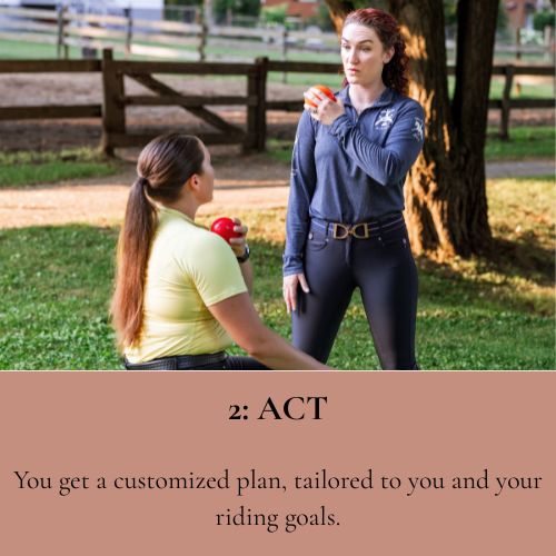 Act - You get a customized plan, tailored to you and your riding goals.
